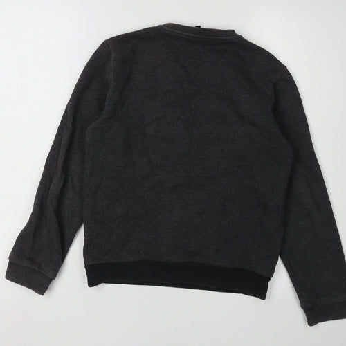Emporio Armani Boys Black Logo Sweatshirt, 12 Years, Pullover