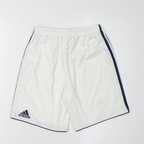 Adidas Boys White Athletic Shorts Size 13-14 Years