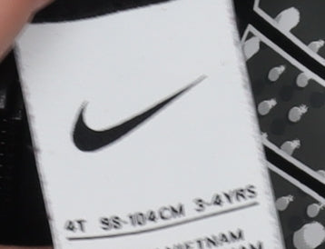 Nike Boys Black Full Zip Hoodie, 4 Years, Logo Accents