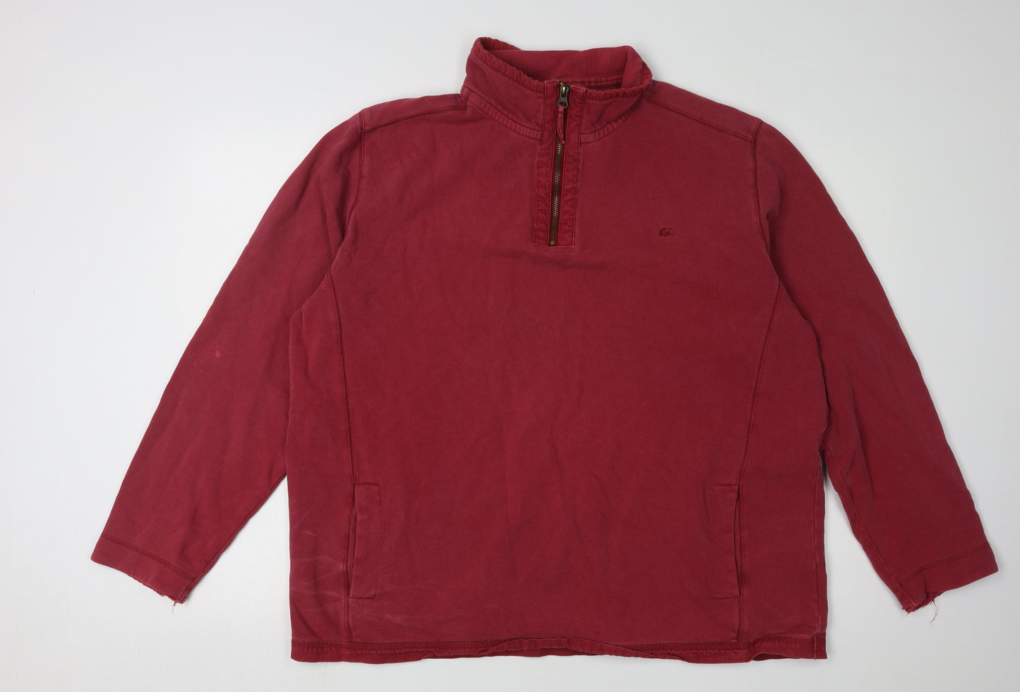Marks and Spencer Men's Red 1/4 Zip XL Sweatshirt