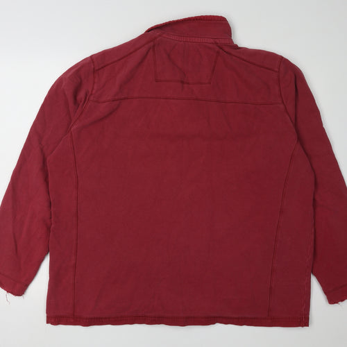 Marks and Spencer Men's Red 1/4 Zip XL Sweatshirt