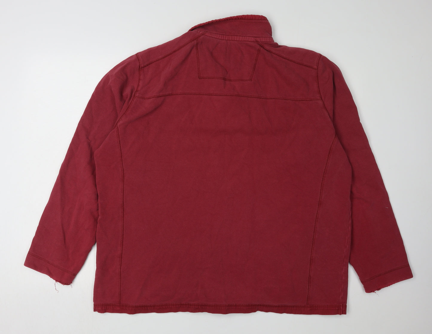 Marks and Spencer Men's Red 1/4 Zip XL Sweatshirt