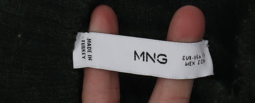 MNG Women's Green Mock Neck Pullover Jumper Size 8