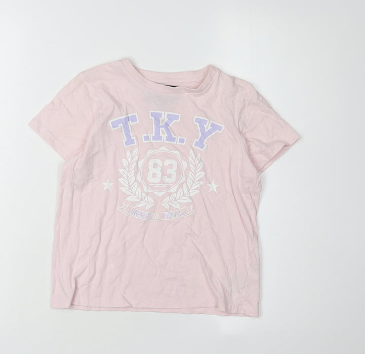 Tokyo Laundry Girls Pink Graphic T-Shirt 7-8 Years