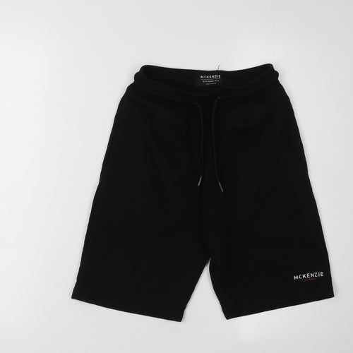 McKenzie Boys Black Sweat Shorts, Size 12-13 Years