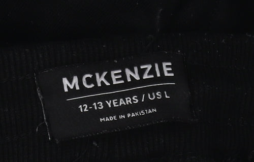 McKenzie Boys Black Sweat Shorts, Size 12-13 Years