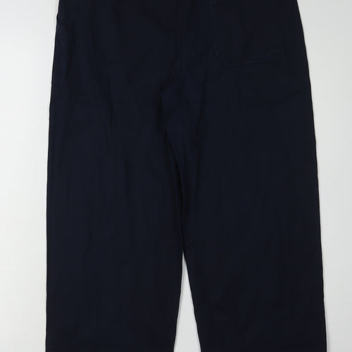 Next Women's Black Cropped Trousers, Size 10L, Elastic Waist