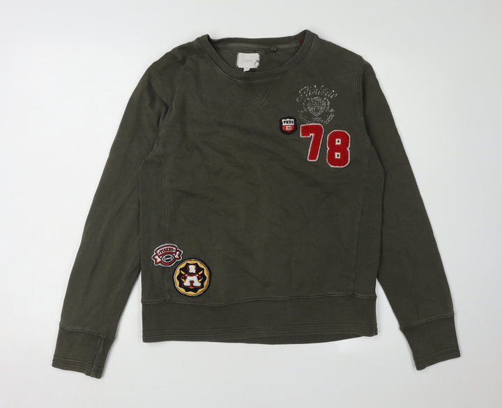 Next Green Pullover Sweatshirt, Unisex, Size 12, Casual Comfort