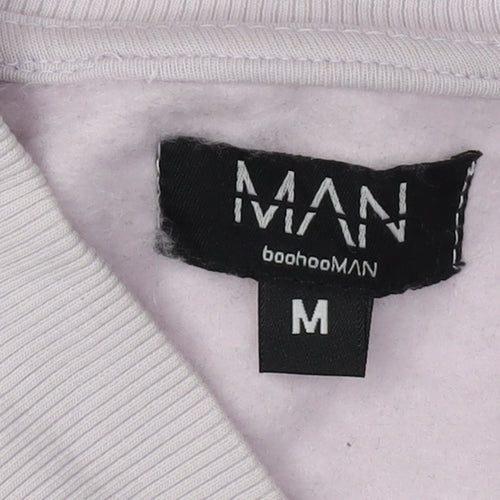 boohooMAN Men's White Full Zip Sweatshirt M