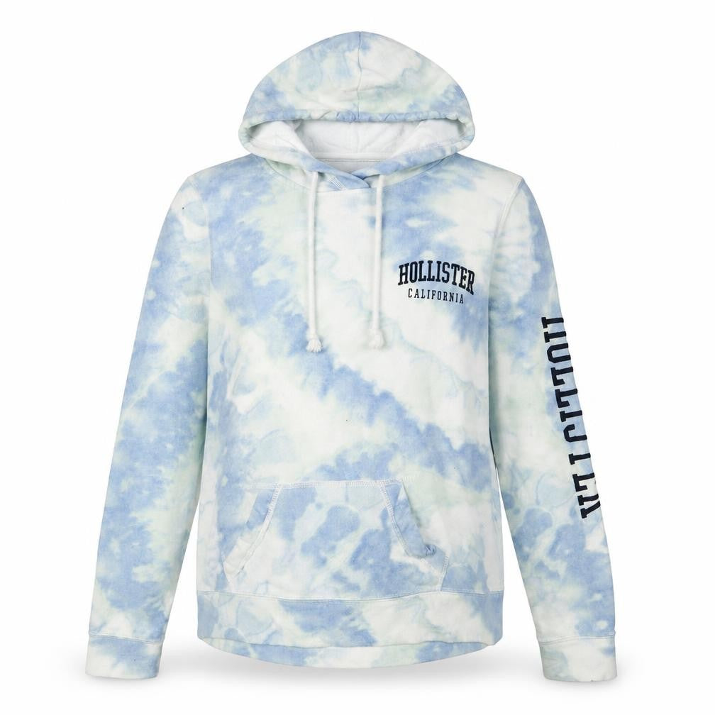 Front view of Hollister Women's Tie-Dye Pullover XS Hoodie