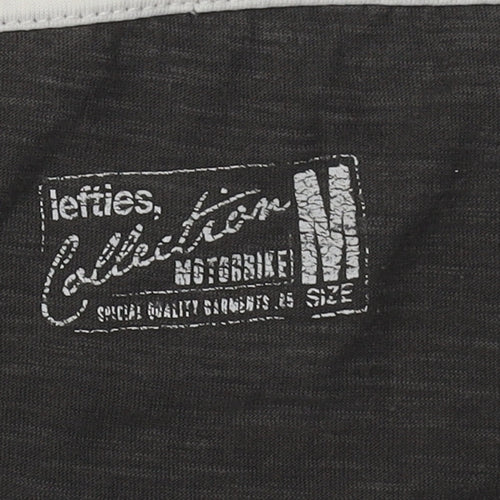 Lefties Men's Black Motorcycle Graphic T-Shirt M