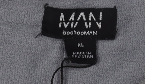 boohooMAN Men's Grey Pullover XL Sweatshirt
