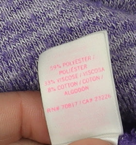 PINK Women's Purple Full Zip Hoodie - Size S