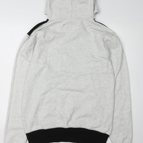 Crosshatch Unisex Black & Grey Hoodie, Large, Pullover