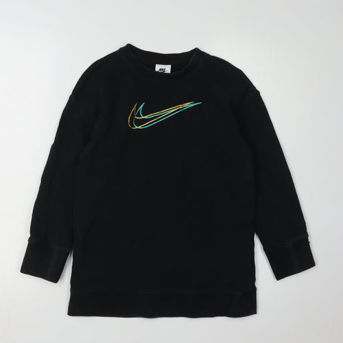 Nike Boys Black Pullover Sweatshirt S - Casual Sport Style
