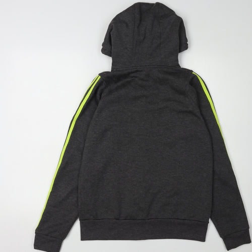 Lonsdale Unisex Grey Full Zip Hoodie Size 10