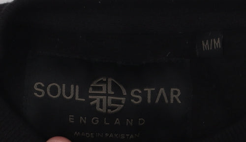 Soul Star Men's Black Pullover Sweatshirt - M
