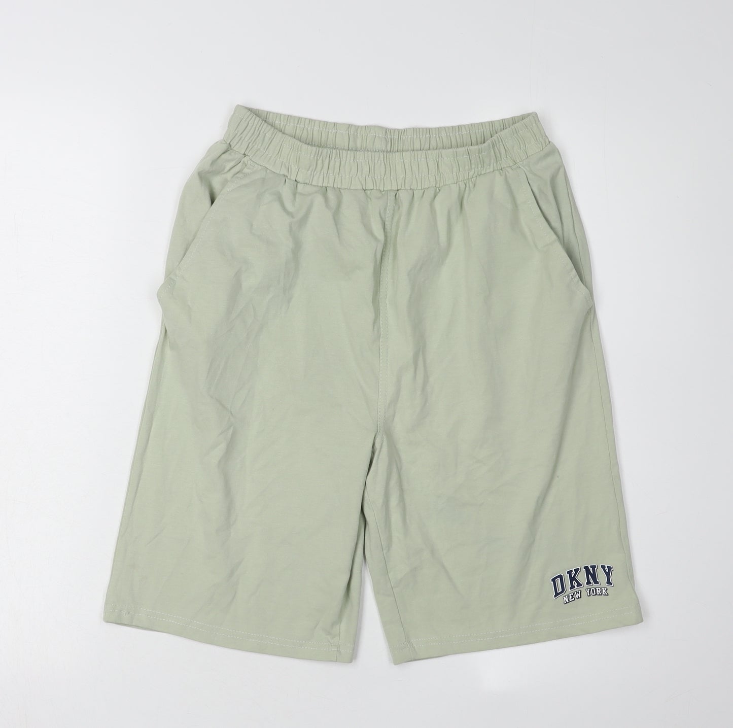 DKNY Boys Green Sleep Shorts 13-14 Years Lightweight