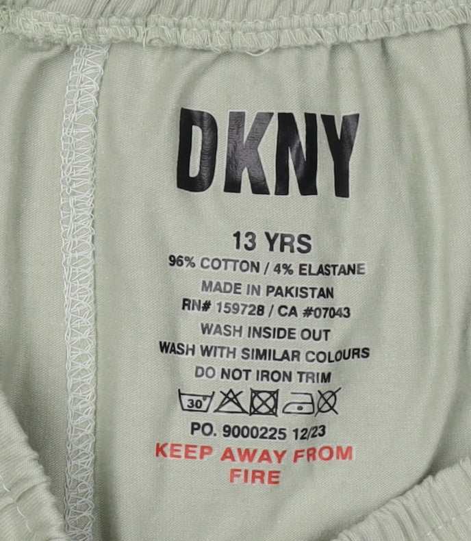 DKNY Boys Green Sleep Shorts 13-14 Years Lightweight