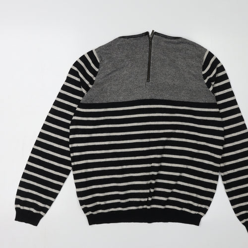 Marks and Spencer Women's Black Striped Pullover Jumper