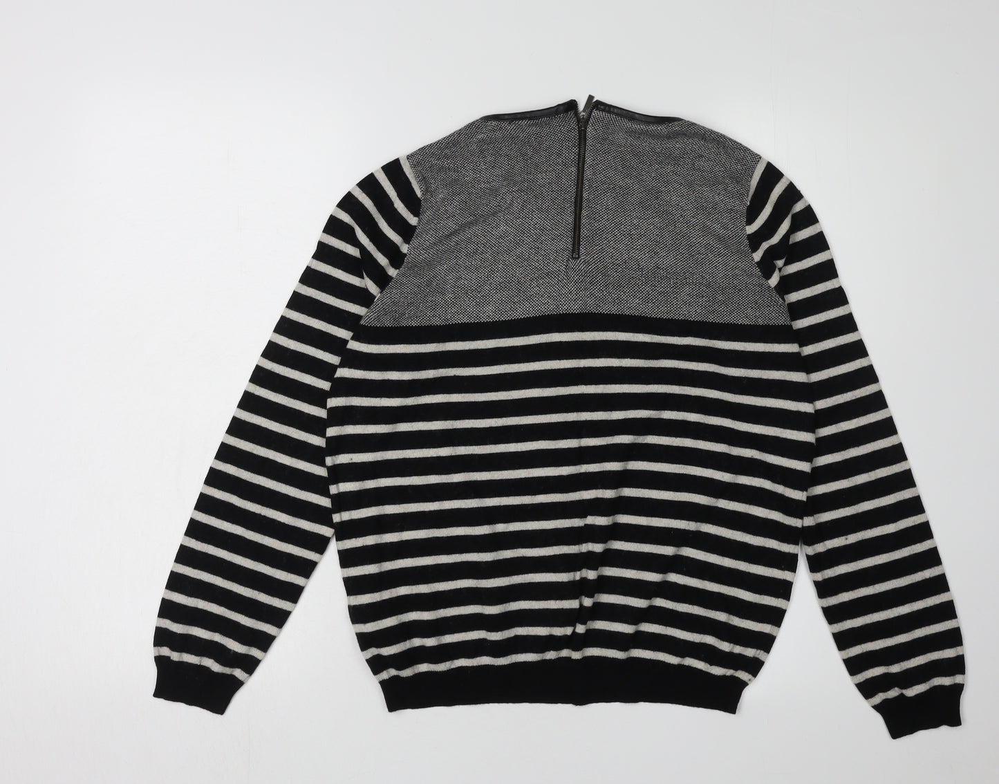 Marks and Spencer Women's Black Striped Pullover Jumper