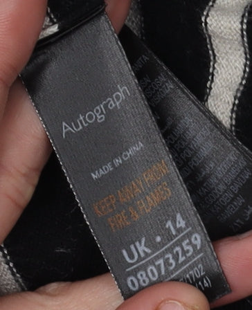 Marks and Spencer Women's Black Striped Pullover Jumper