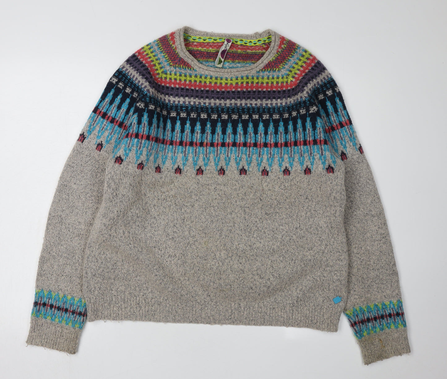 Weird Fish Women's Multicoloured Pullover Jumper Size 16
