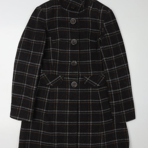 Clockhouse Women's Wool Check Pea Coat, Size 12
