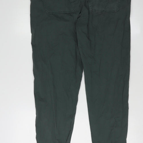 Zara Women's Green Jogger Trousers XL Elastic Waist
