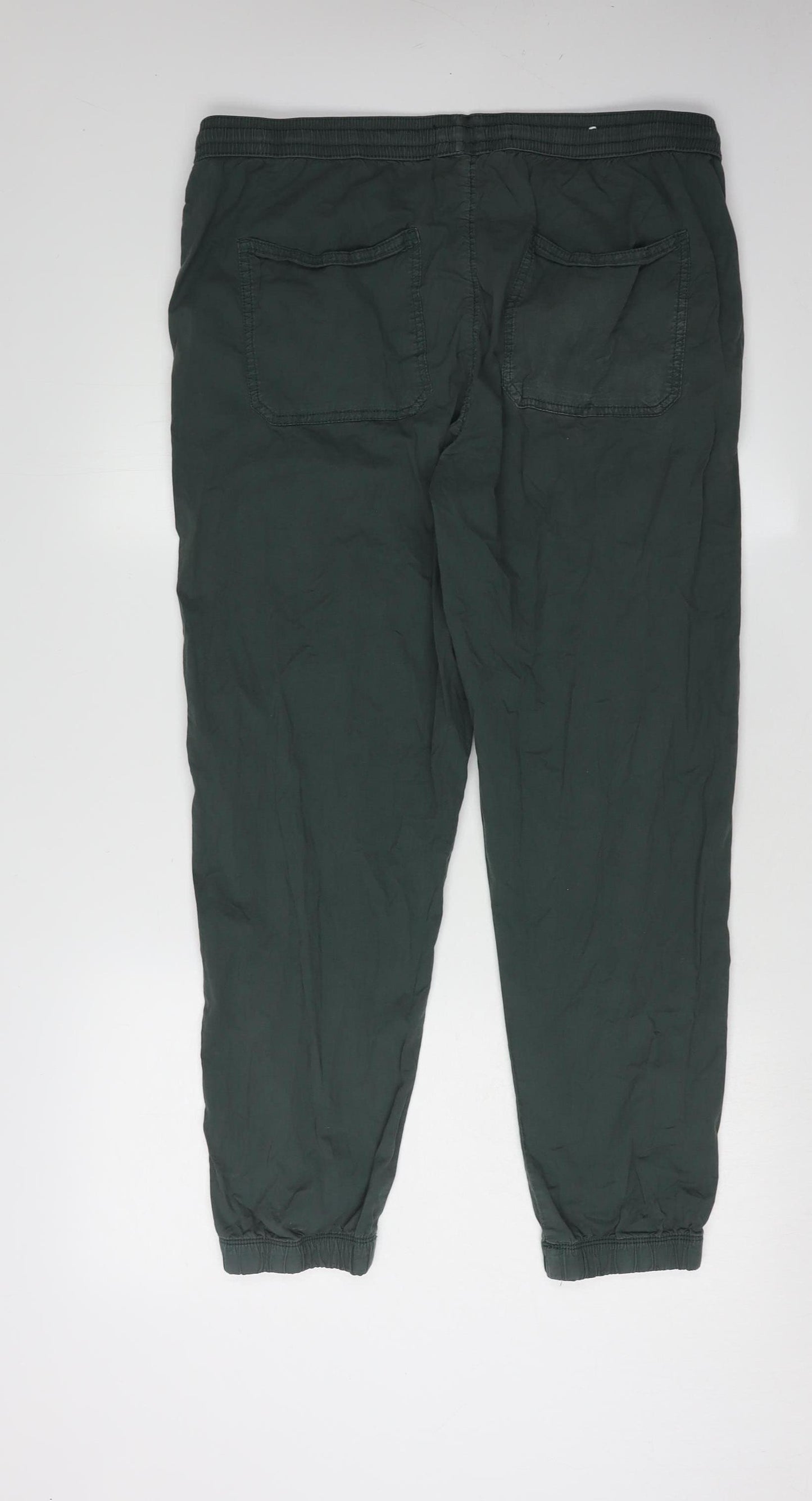Zara Women's Green Jogger Trousers XL Elastic Waist