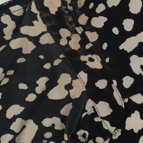 New Look Women's Black Animal Print Shirt Dress Size 14