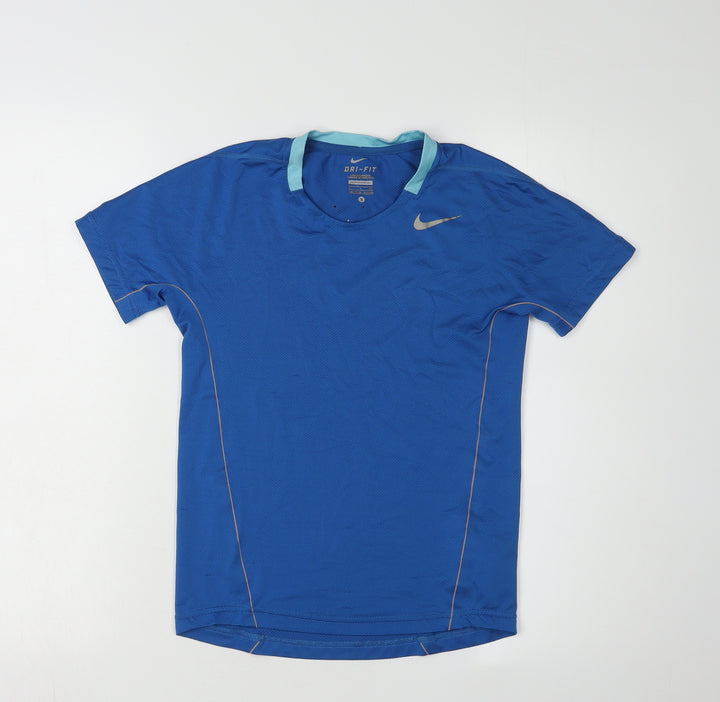 Nike Boys Blue Dri-Fit Short Sleeve T-Shirt, 8-10 Years