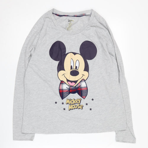 Disney Women's Grey Mickey Mouse Pyjama Top M