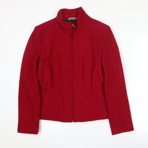 Marks & Spencer Red Wool Jacket, Women, Size 12, Regular Fit