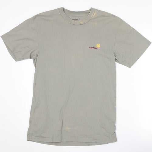 Carhartt Men's Grey S Cotton Crew Neck T-Shirt
