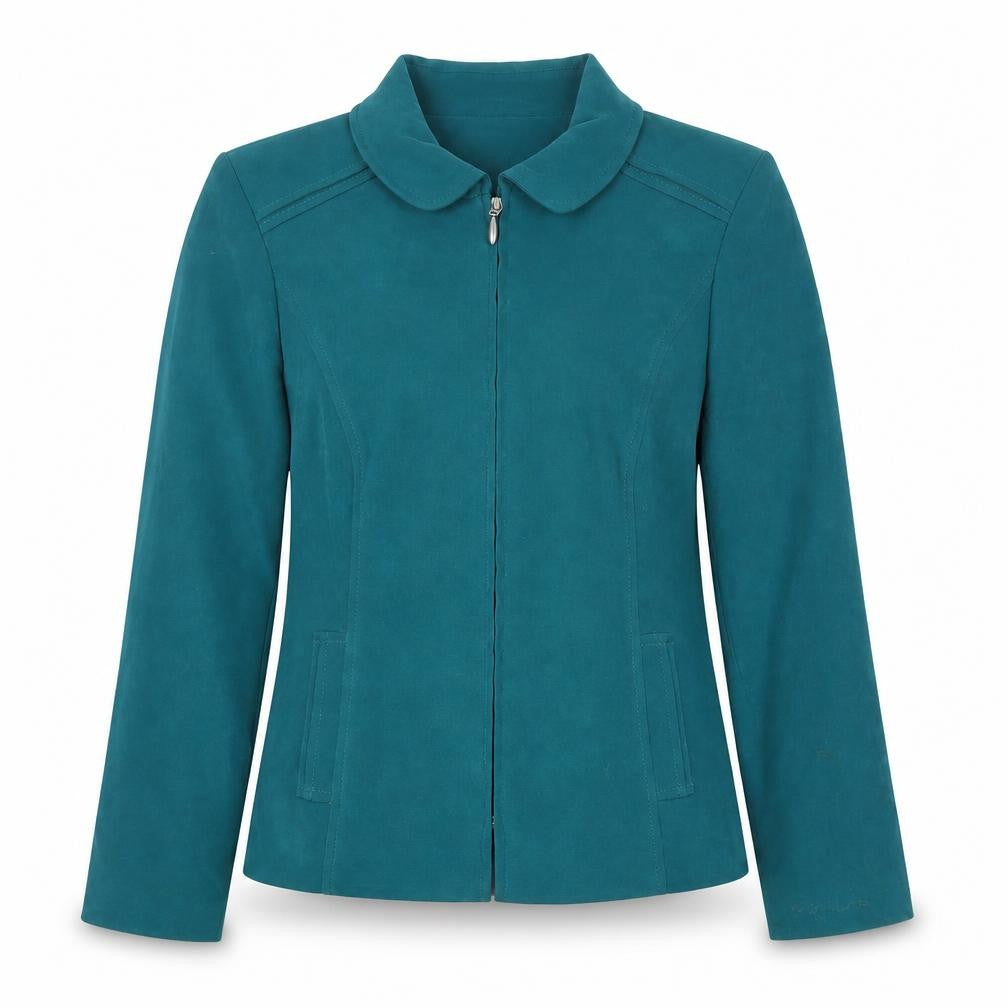 Front view of Classics Women's Green Basic Jacket, size 14