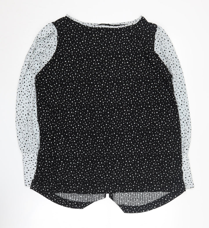 Next Women's Black Geometric Top - Size 18