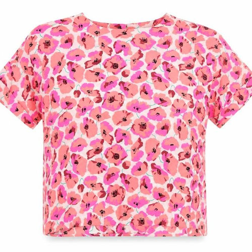 Warehouse Women's Pink Floral T-Shirt UK 16