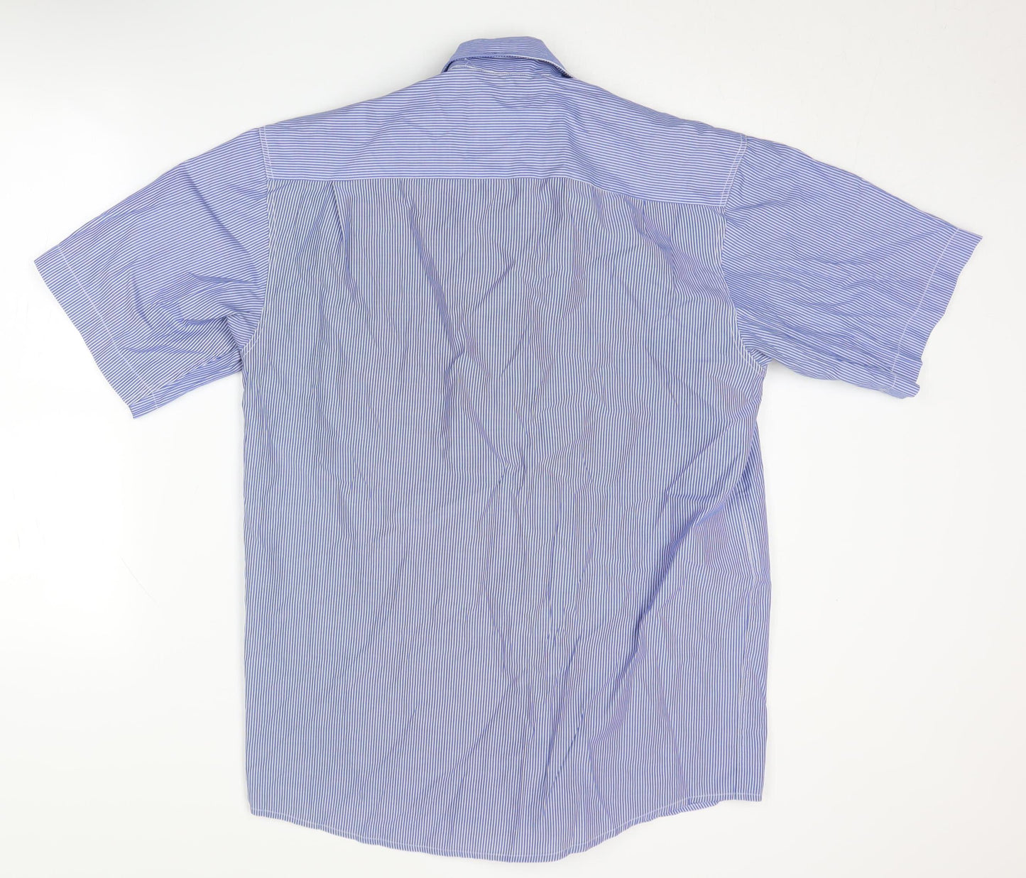Tommy Hilfiger Men's Blue Striped Shirt - Size L