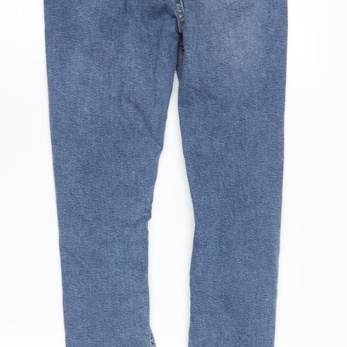 Topshop Women's Blue Distressed Skinny Jeans - Size 9