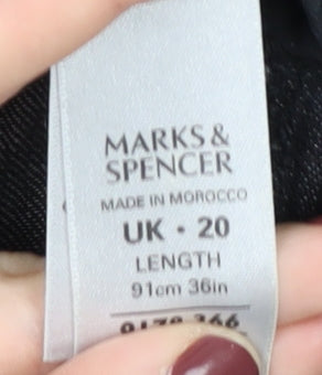 Marks & Spencer Women's Black A-Line Skirt Size 20