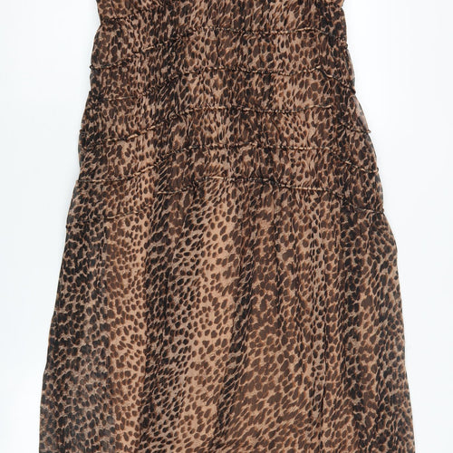 ASOS Women’s Brown Animal Print Sleeveless Dress Size 10