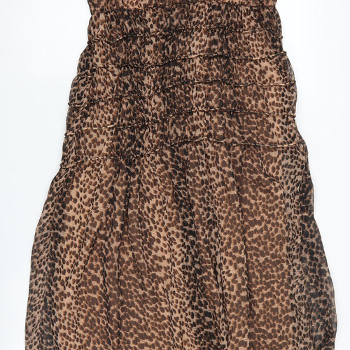 ASOS Women’s Brown Animal Print Sleeveless Dress Size 10