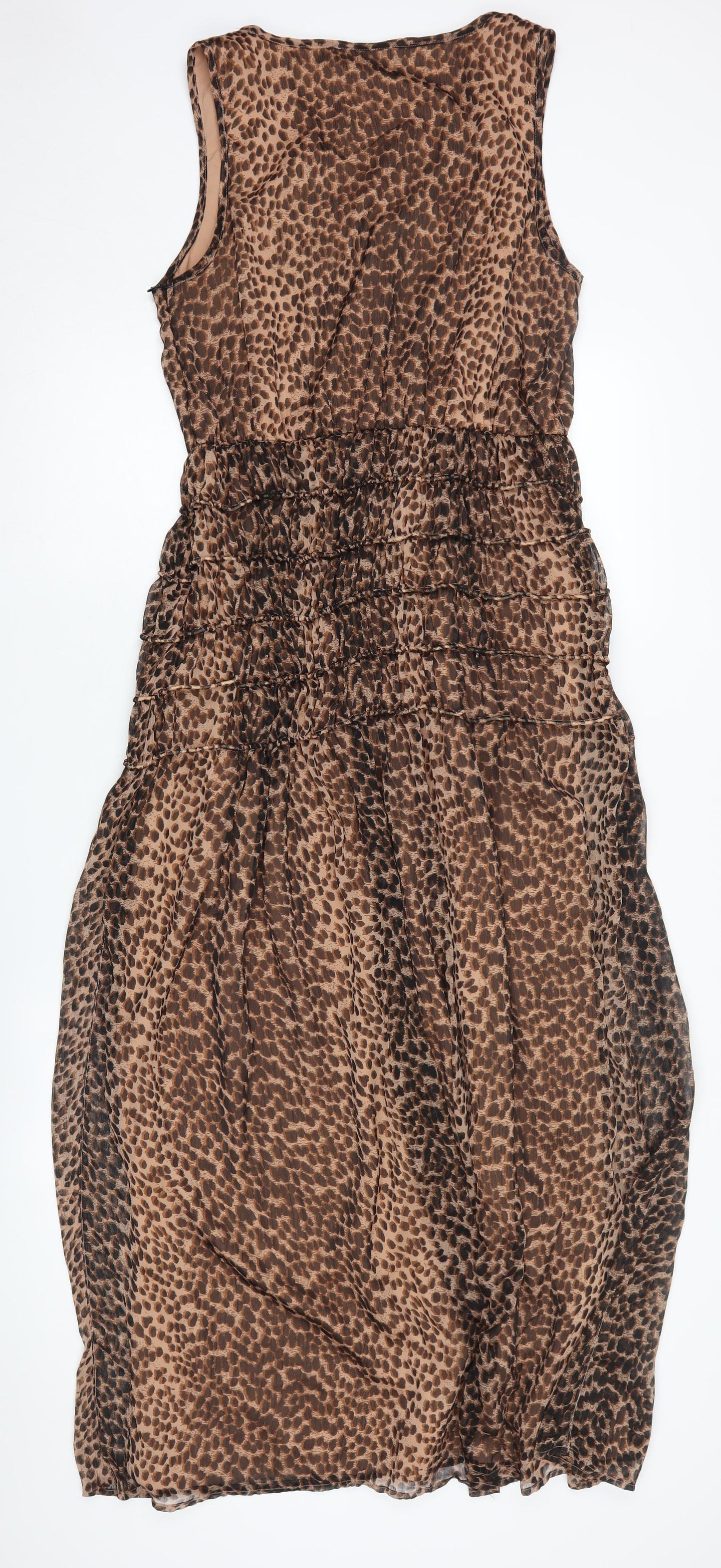 ASOS Women’s Brown Animal Print Sleeveless Dress Size 10