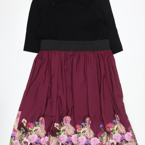 Scarlett & Jo Women's Multicoloured Fit & Flare Dress, Size 22