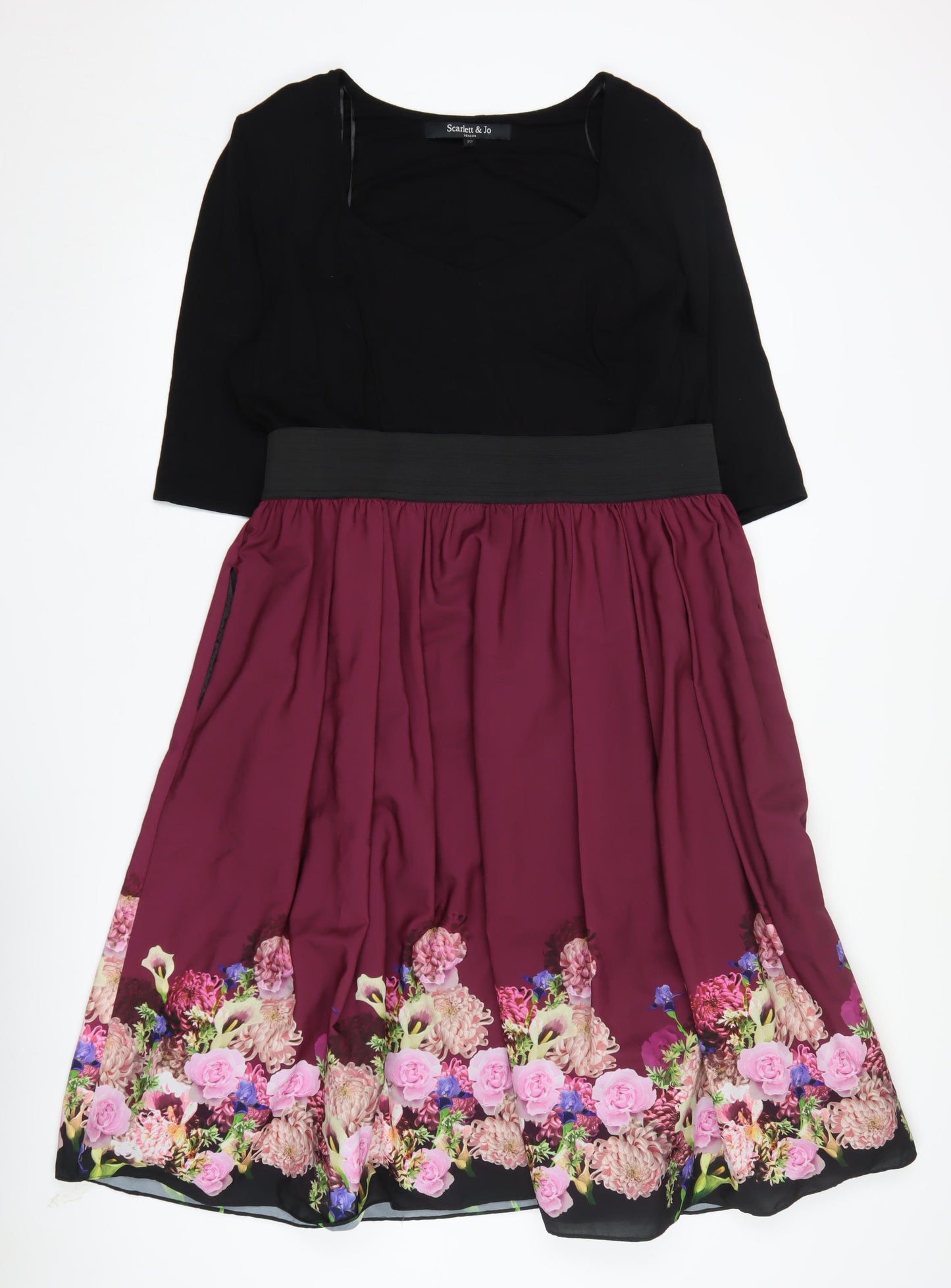 Scarlett & Jo Women's Multicoloured Fit & Flare Dress, Size 22