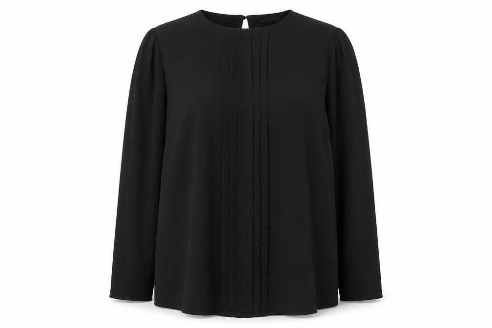 Front view of Bonmarché Black Plus Size Women's Blouse 22