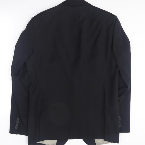 Topman Men's Black Blazer, Size 42, Formal Single-Breasted Jacket