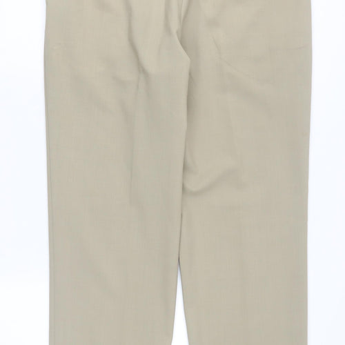 Marks and Spencer Men's Beige Regular Fit Trousers