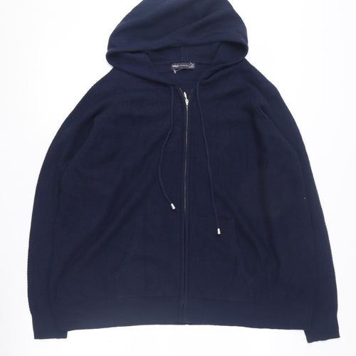 Marks and Spencer Blue Unisex Full Zip Hoodie XL